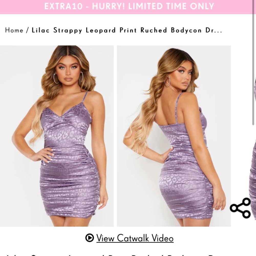 Lilac leopard print dress